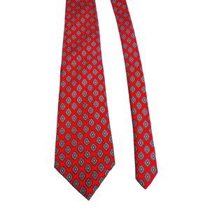 Theros 100% Silk Men's Tie Red and Blue
